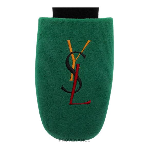🔴 Yves Saint Laurent YSL Logo Slipper - Green Velour - Picture 6 of 6